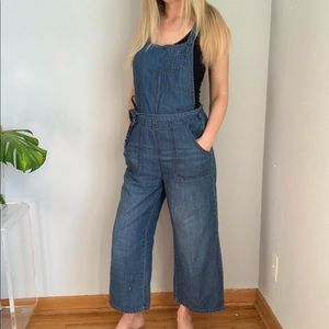 gap wide leg overalls